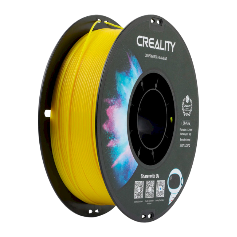 Філамент (пластик) для 3D принтера CREALITY PETG 1кг, 1.75мм, жовтий (3301030033)